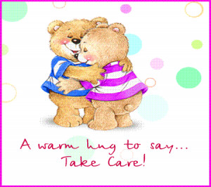 warm hug to say Take Care