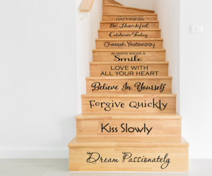 Stair Decals - Home Decals - In this House Wall Decal - Wall Decal ...