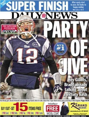 Tom Brady is hopeful of winning the Super Bowl and the New York media ...