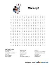 Print Disney Word Search Puzzles