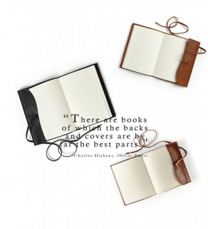 ... Refillable Wrap Journal - Oliver Twist by Charles Dickens quotes
