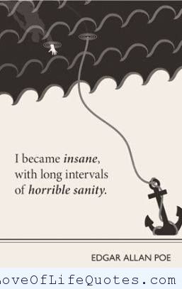 Edgar Allan Poe quote on insanity