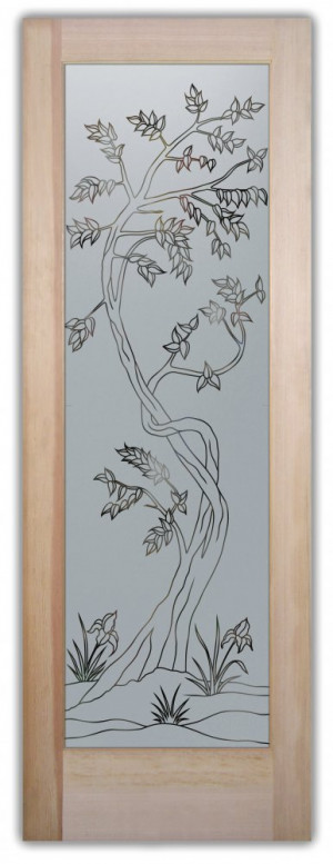 etched glass door irregular pinstripes