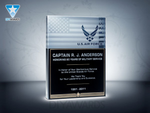 Crystal Gallery > Awards by Style > Patriotic Awards > American Flag ...