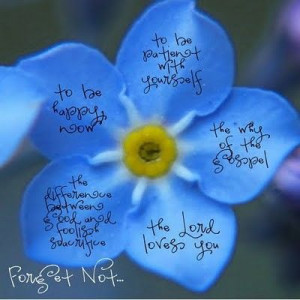 Forget-Me-Not by President Uchtdorf...