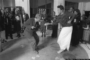 Maya Angelou dances with Amiri Baraka
