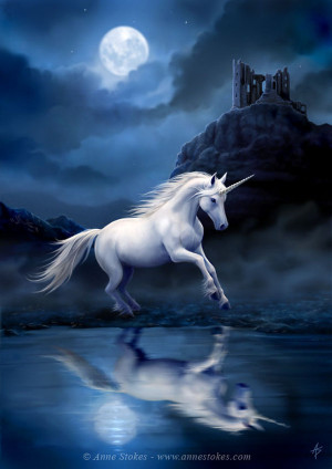 Anne Stokes Moonlight Unicorn