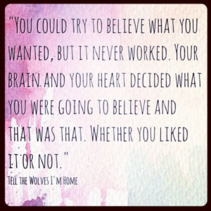 Tell the Wolves I'm Home by Carol Rifka Brunt #quote