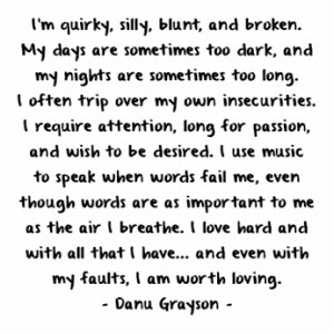 Even With My Faults, I Am Worth loving.