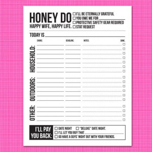 ... Honey Do List Printable, Printables Diy, Honey Do Lists Printables