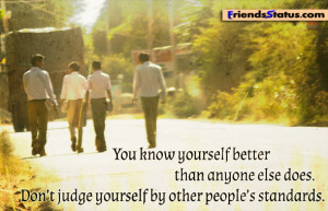 judge yourself quotes image