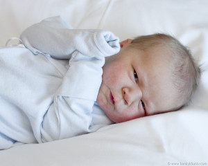 newborn baby boy in hospital being born