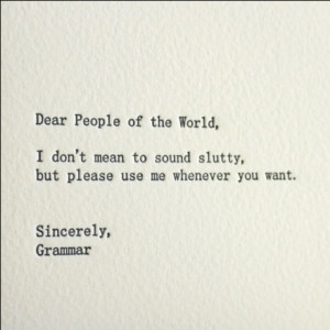 sincerely, grammar }