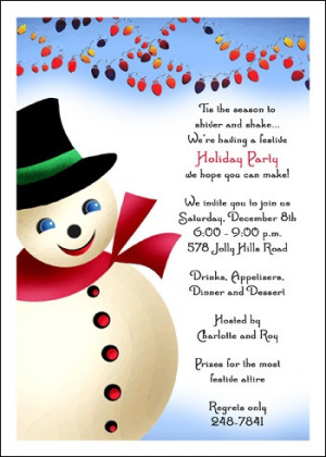 Christmas Holiday Party Invites