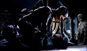Adam West as Batman and Julie Newmar as Catwoman
