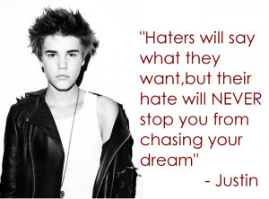 Haters Quote' Justin Bieber by dark-baudelaire