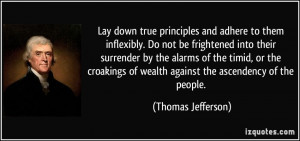 ... of wealth against the ascendency of the people. - Thomas Jefferson