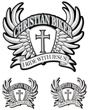 Motorcycle Sayings Christian biker sticker
