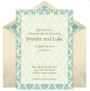 dinner by integrating clever wording for the rehearsal dinner ...