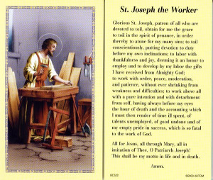 prayer to saint joseph the worker feast day may 1st joseph by the work
