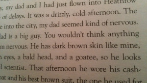 he has dark brown skin like mine...