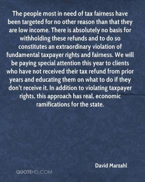 fairness have been targeted for no other reason than that they are low ...