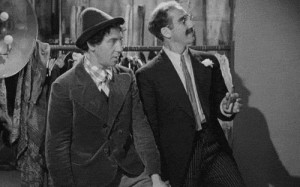 Marx Brothers (Groucho and Harpo), the masters of slapstick and witty ...