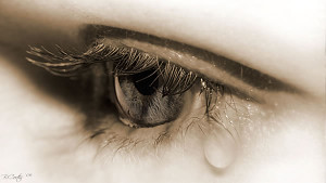 Love is when you shed a tear and still want him