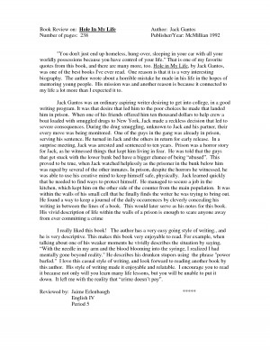 Sample book review by keralaguest