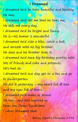 Inspiration+Quotes+Down+Syndrome | Poems About Down Syndrome
