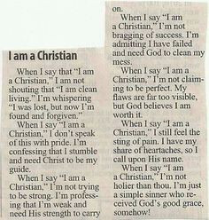 am a Christian More
