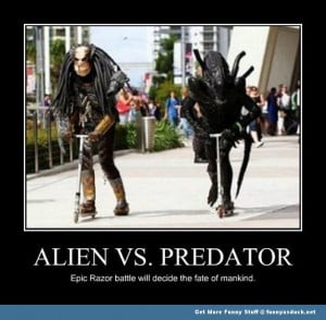 alien predator razors scooters meme funny pics pictures pic picture ...
