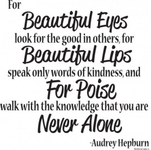 Kindness Wall Quote by Audrey Hepburn