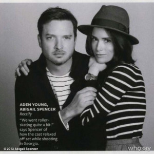 Abigail Spencer and aden youngBrother Adenyoung