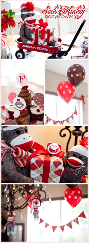 sharing several different Sock Monkey parties for you to drool ...