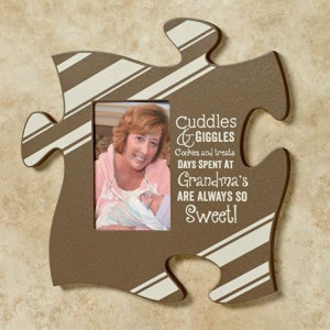 grandkids quote photo frame brown