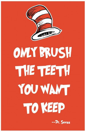 Dr. Seuss Wall Art Teeth Print Home Decor Quote Poster 11x17