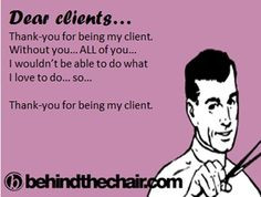 thank you for being my client nail salon hairstylist ecards client ...