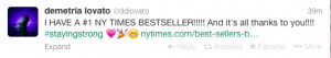 Demi Lovato’s “Staying Strong”: #1 NYT Best-Seller!