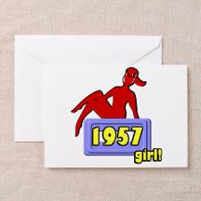 1957 Girl, 50's Greeting Cards (Pk of 10) for