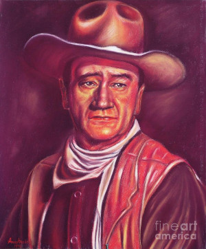 John Wayne by Anastasis Anastasi - John Wayne Painting - John ...