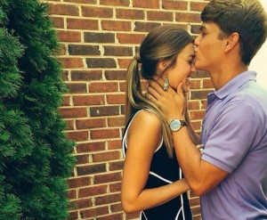 Blake gives Sadie a peck on the forehead. Image credit: Instagram ...