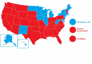 Red States=Death Penalty - Blue States=No Death Penalty
