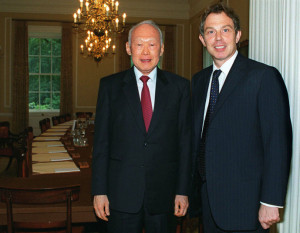 Minister Mentor Lee Kuan Yew the founding prime minister of Singapore ...