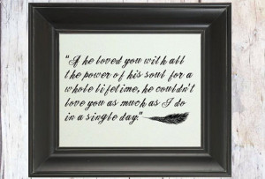 Wuthering Heights|| Heathcliff Love Quote || Unique Xmas Gift by ...