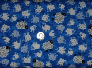 Products / Counting Sheep - Blank Quilting (lambs on blue background)