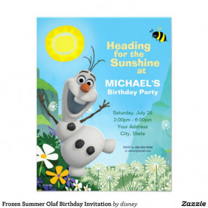 Frozen Summer Olaf Birthday Invitation #DisneyFrozen