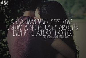 ... to show a girl he cares about her, even if he already had her