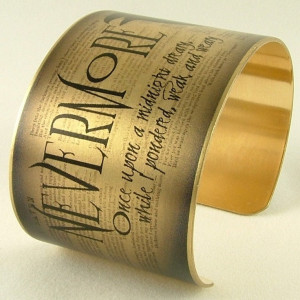 ... - The Raven Literary Quote Brass Cuff - Book Gift. $40.00, via Etsy