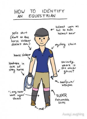 ... , the uniform of an equestrian is mud, horse slobber and more mud